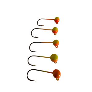 Tungsten Jig  mit Rundkopf, geklebt auf Gamakatsuhaken